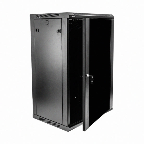 EussoNet 18U Server Cabinet  Front Glass -  Rear Metal EU-EJS6818-GM