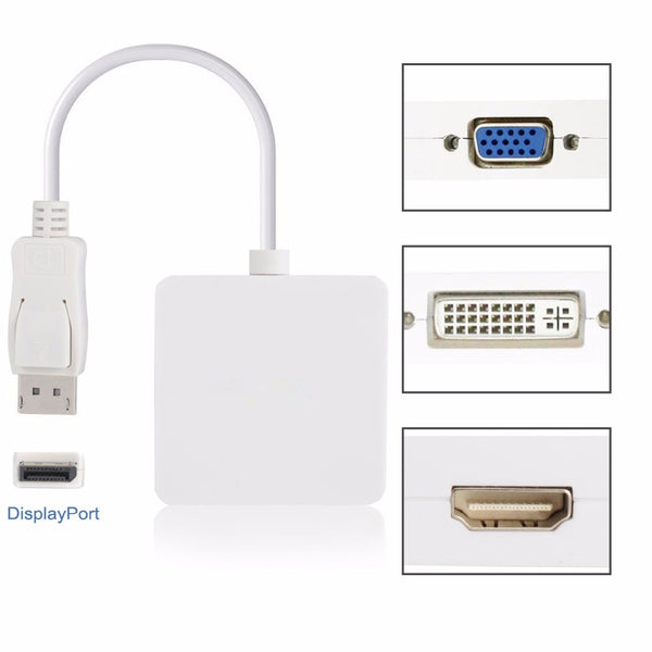 Display Port to HDMI+VGA+DVI 3in1 (DP201)