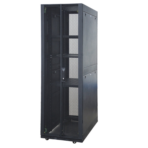 EussoNet 42U - W600*D1000 - Front Metal Perforated -Rear Dual open perforated Server Cabinet EU-APC6042-PP