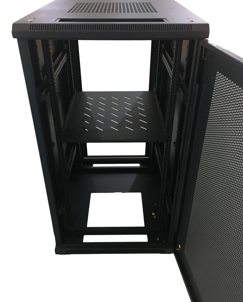 EussoNet 18U Server Cabinet Front Glass - Rear Perforated EU-EJS6818-GP